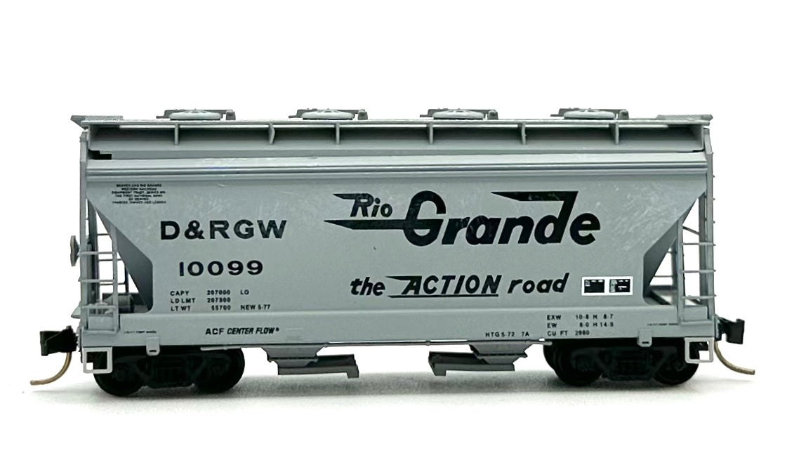 Micro-Trains MTL 92020 N Scale Rio Grande 2-Bay ACF Centerflow Covered Hopper