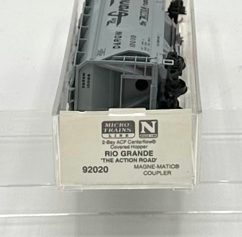 Micro-Trains MTL 92020 N Scale Rio Grande 2-Bay ACF Centerflow Covered Hopper