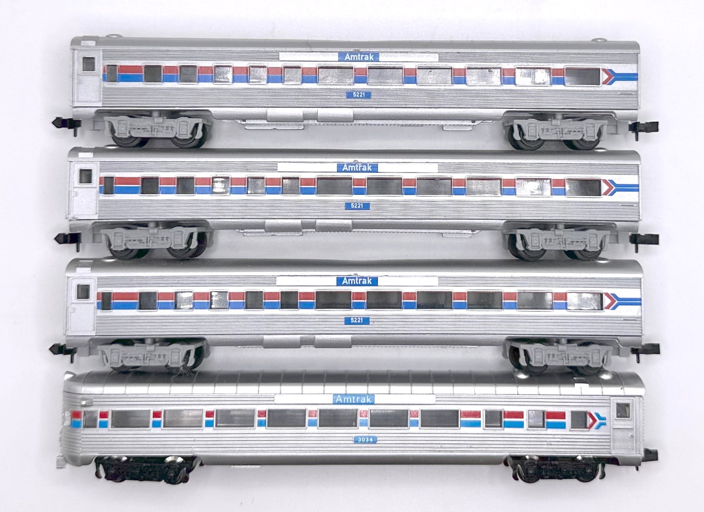 MiniTrix  N Scale 4 Car Amtrak Passenger Car set