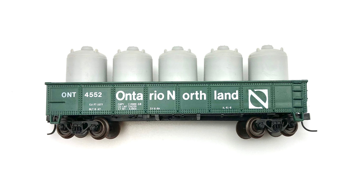 Atlas  N Scale Ontario Northland ONT 4552 Gondola rivet sides + 5 Tank load