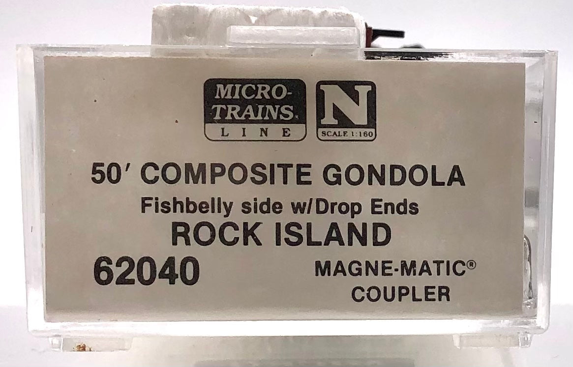 Micro Trains MTL 62040 N Scale Rock Island 50' Composite Gondola Fishbelly sides