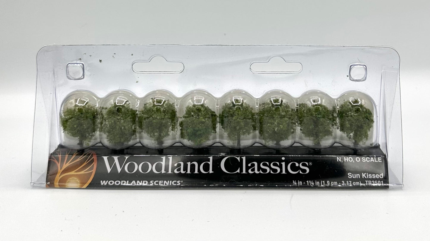 Woodland Scenics TR3501 N ,HO, O Scale Woodland Classics Sun Kissed Trees 8pc New