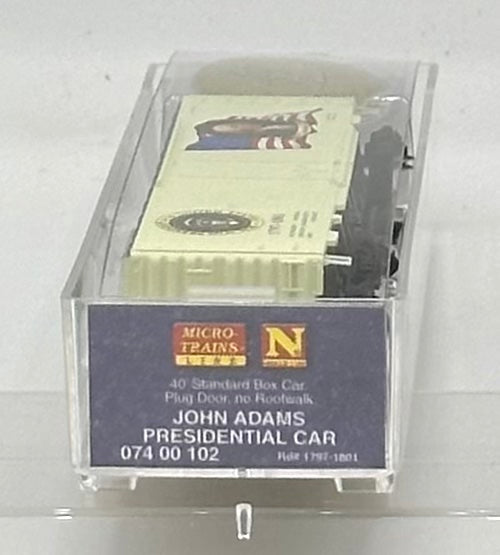 Micro Trains MTL N Scale 07400 102 John Adams Presidential Box Car Boxcar.