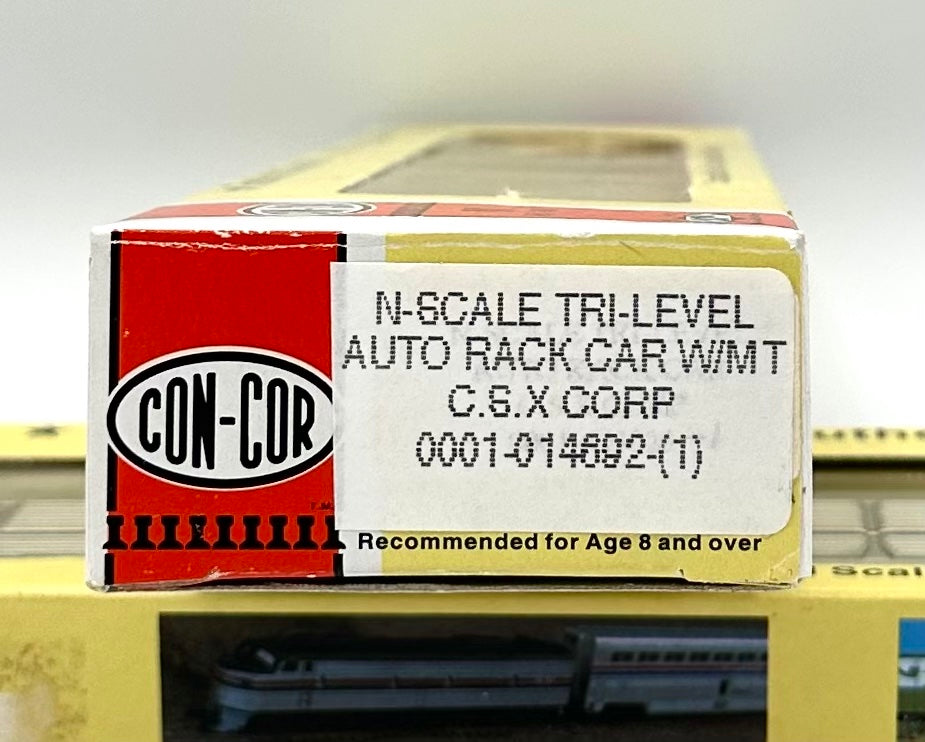 ConCor 0001-014692-1 N Scale CSX Corp Tri-Level AutoRack Car W/MT