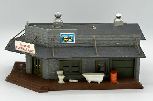 Lifelike HO Scale Clipper Mill Plumbing Supply Custom Painted/Weathered Fully Assembled.