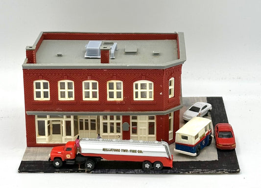 N Scale Custom, 2-Story , Shops/Apartments Lighted Diorama.
