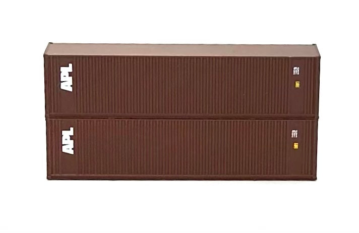 Walthers N Scale  APL 40' High Cube Corrugated Containers 2 pc.