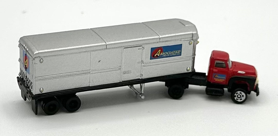 N Scale Associated Tuck Lines Inc. 8-Wheel Tractor + Trailer