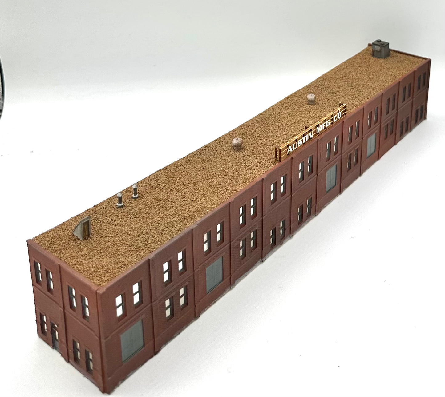 N Scale Custom Built /Painted "Austin Mfg. Co" Back Ground Building .