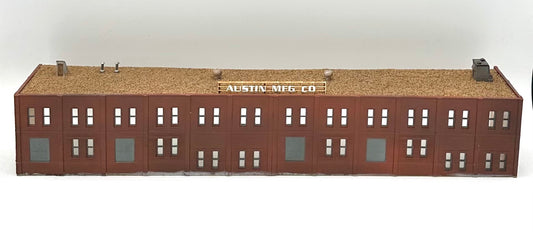 N Scale Custom Built /Painted "Austin Mfg. Co" Back Ground Building .