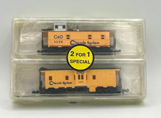Model Power N Scale Chessie System Caboose Car Pack, Factory Sealed