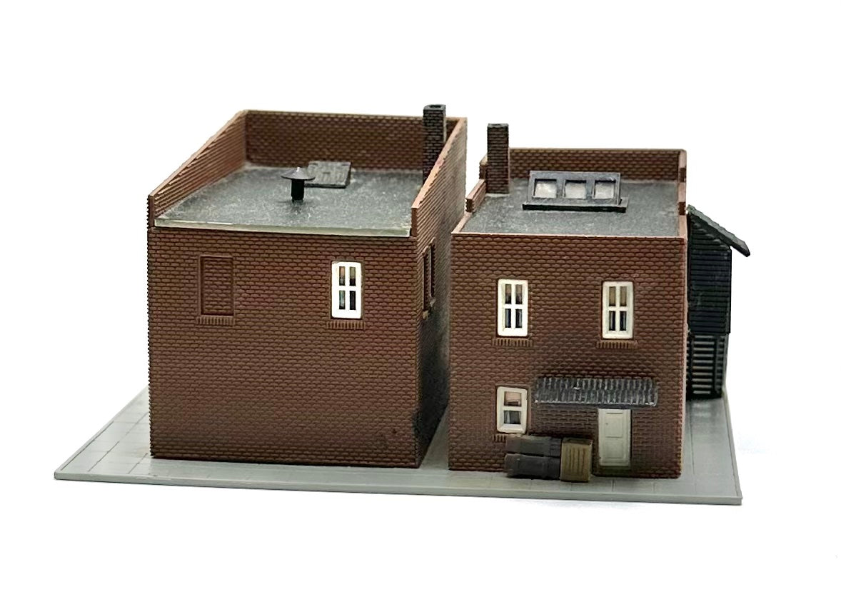 N Scale Buildings  2 Separate, 2 Story Shops , Beth's and Cafe, Fully Assembled