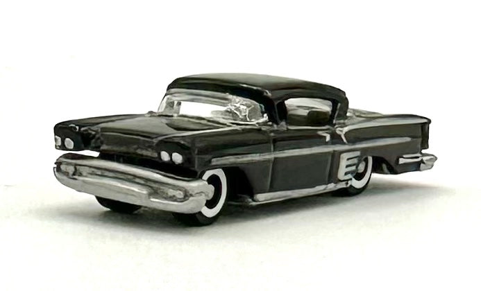 N Scale 1950-60's 2 Door  Black Coupe