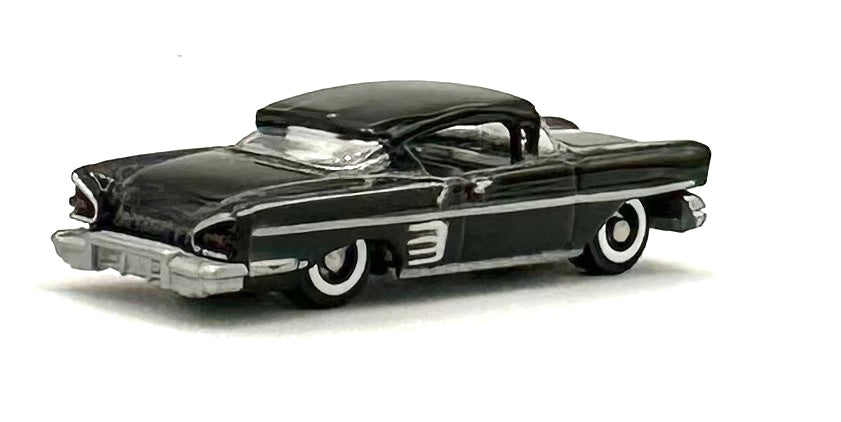 N Scale 1950-60's 2 Door  Black Coupe