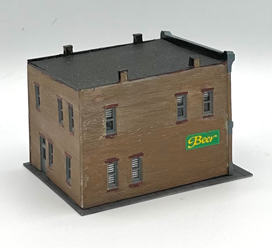 Woodland Scenics DPM N Scale Custom Weathered 2 Story Building "Bottle Shop"