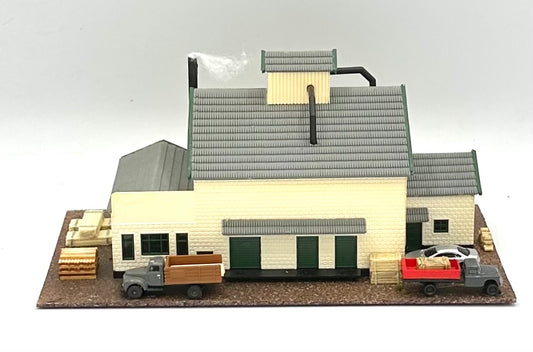 N Scale Custom Brick Built 3-Story Warehouse Diorama