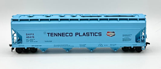 Athearn HO Scale 4 Bay ACF Covered Hopper "Tenneco Plastics " SHPX46478