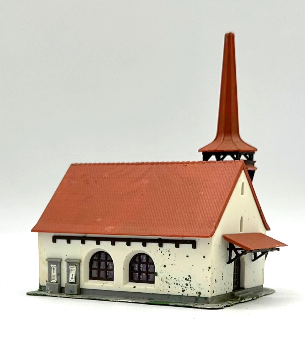 Kibri Z Scale 36815 Kanderstag Country Church Fully Assembled Lighted