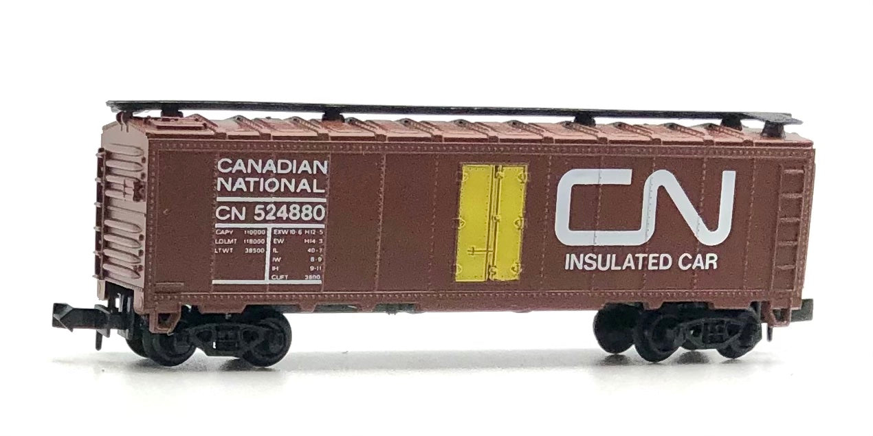 ModelPower 3401 N scale Canadian Nationall Insulated Reefer Car CN 524880