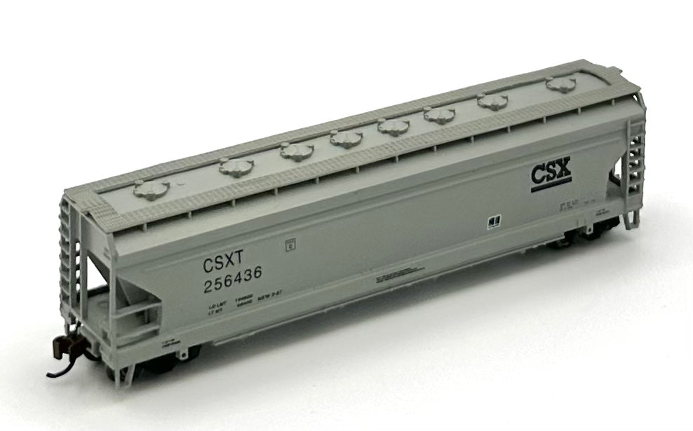 Bachmann N Scale Silver Series 17557 N ACF 56' 4 Bay Centerflow Hopper CSXT256436