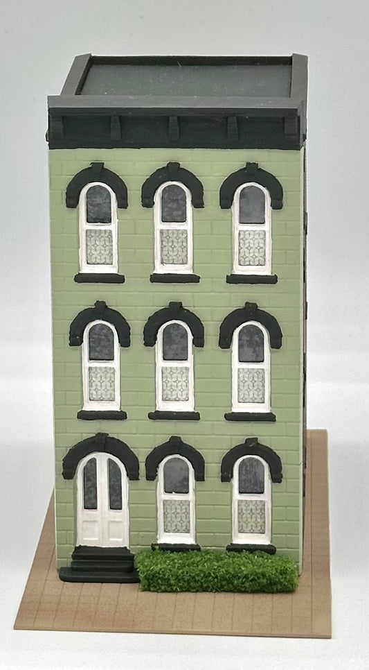 DPM Woodland Scenics HO Scale Custom Painted 3 Story Town House Building