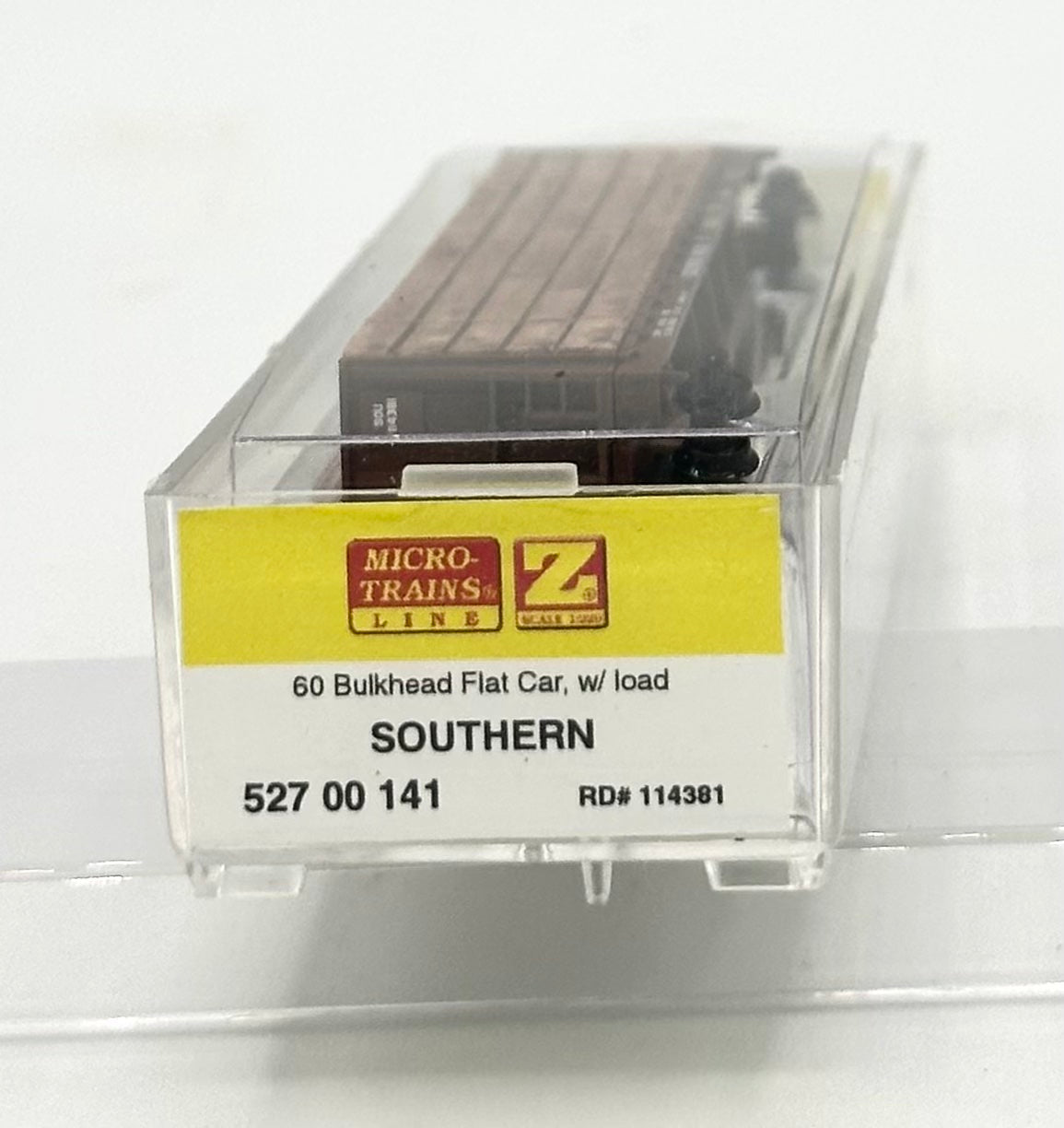 Micro Trains MTL Z Scale 527 00 141 Southern 60' Bulkhead Flat Car w/Load