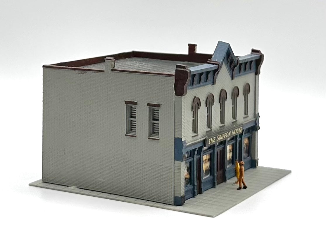 Woodland Scenics DPM N Scale Restaurant 2-Story  Custom Building. " The Griffon House"