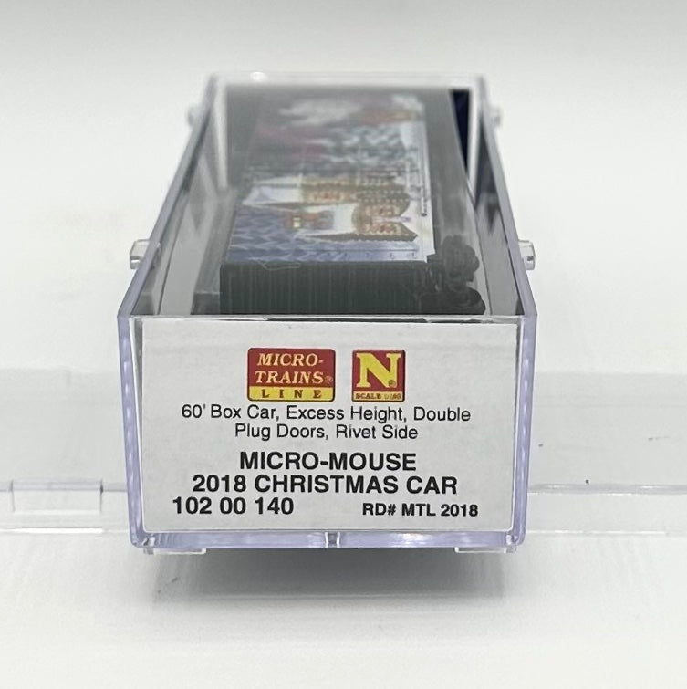 Micro Trains MTL N Scale 102 00 140 Micro Mouse 2018 Christmas 60' Box Car