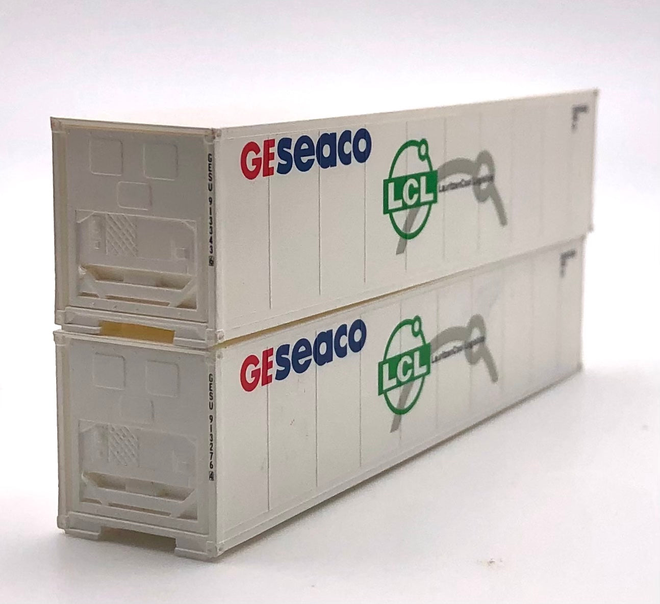 Deluxe N Scale GESEACO LCL 40' High Cube Paneled Containers 2 pc.