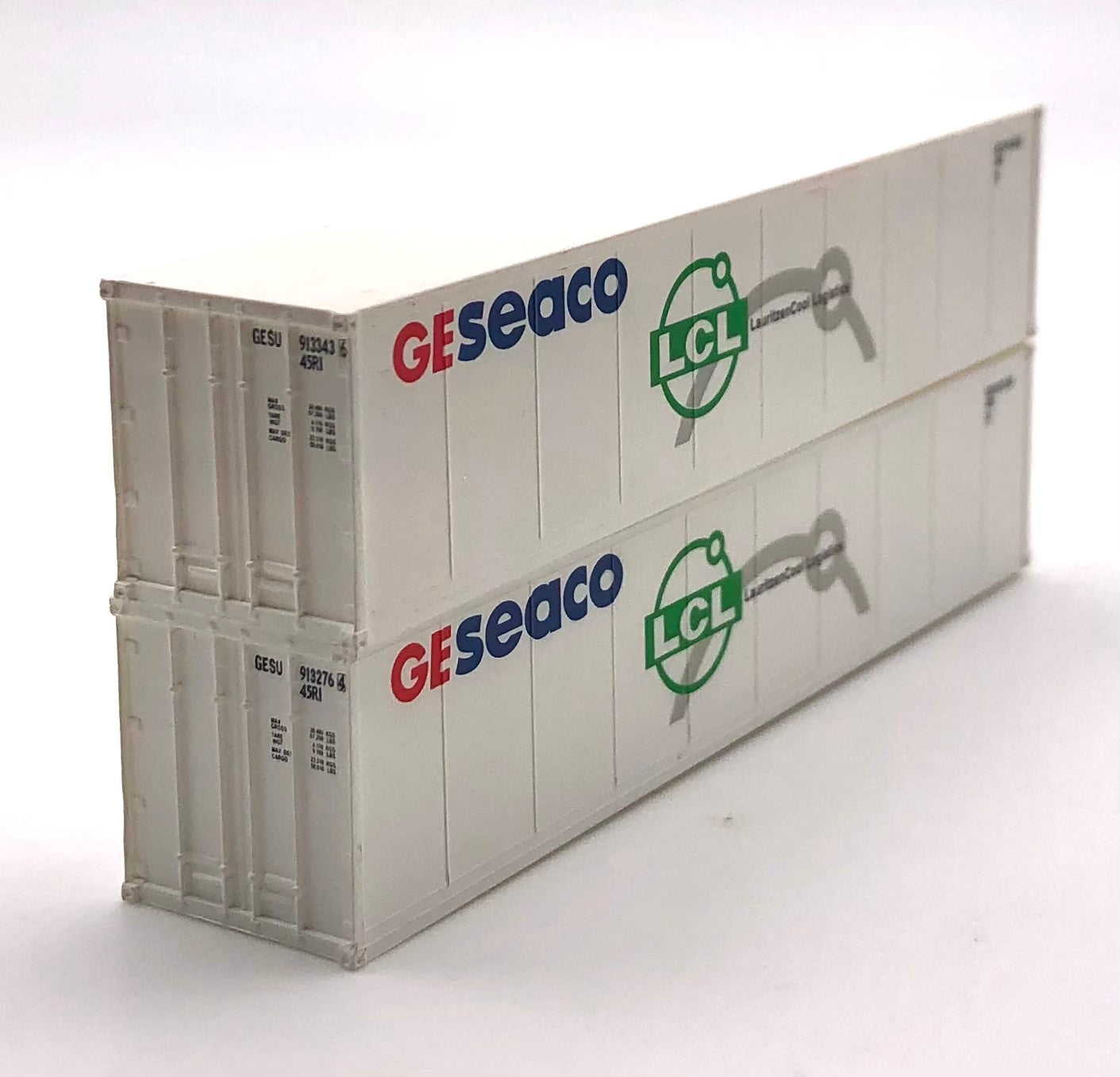 Deluxe N Scale GESEACO LCL 40' High Cube Paneled Containers 2 pc.