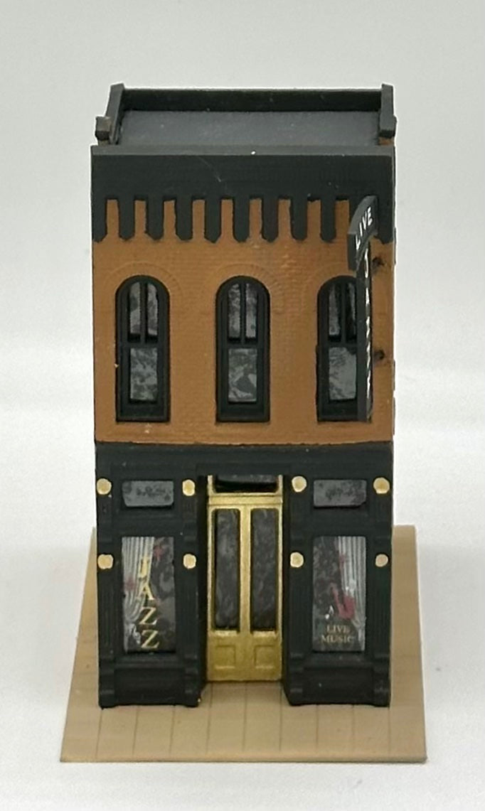 DPM HO Scale 2-Story " Live Jazz" Club Custom Painted Custom Painted, Fully Assembled.