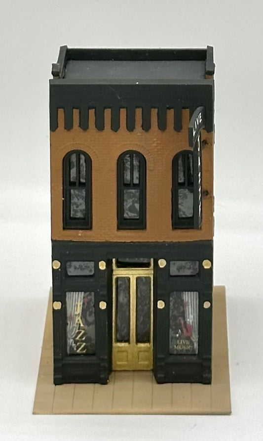 DPM HO Scale 2-Story " Live Jazz" Club Custom Painted Custom Painted, Fully Assembled.