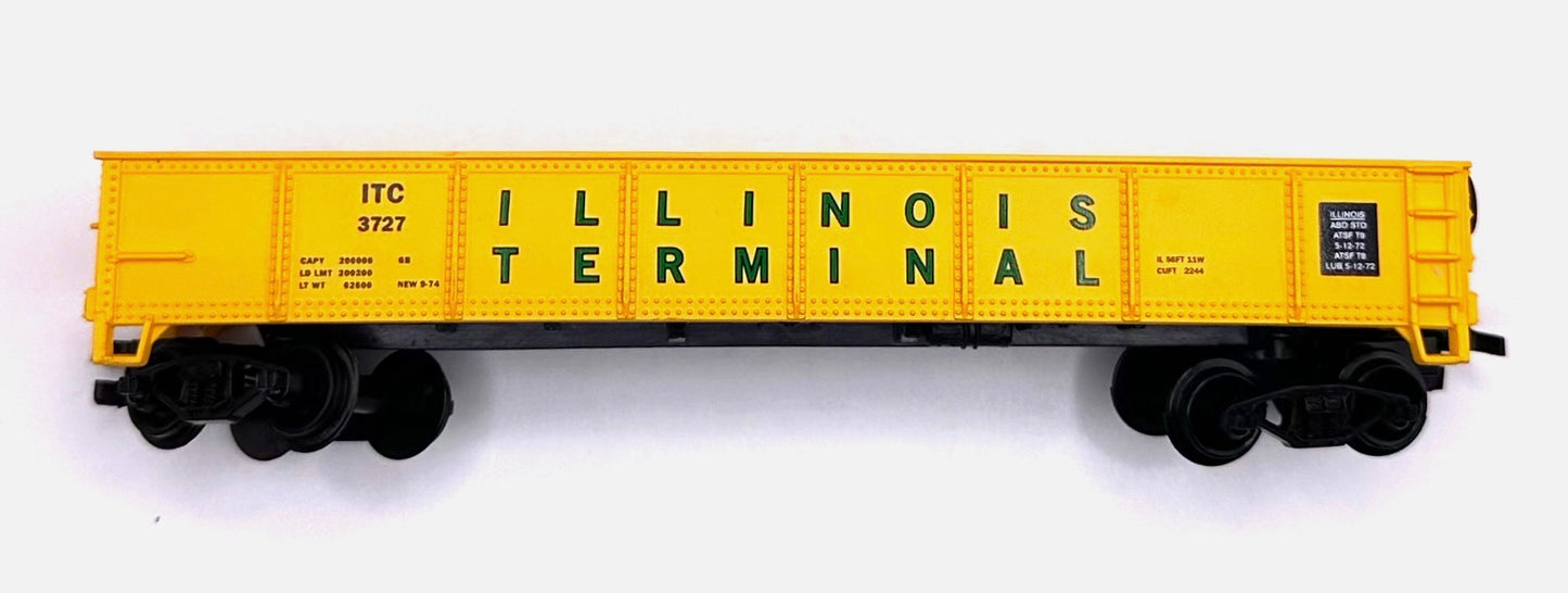 LifeLike HO Scale  21909 Illinois Terminal  Steel rivet Sided Gondola  ITC 3727