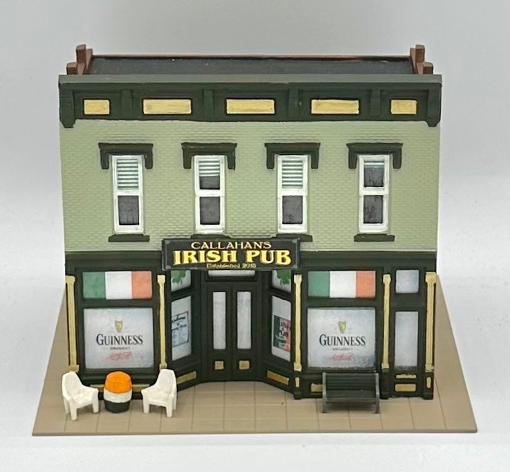 DPM Woodland Scenics HO Scale Custom Painted 2-Story "Callahans Irish Pub" Building