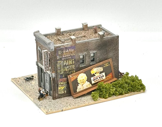 DPM N Scale Custom Painted/Weathered "Lucyi's Tattoo Emporium" Fully Assembled Lighted Diorama