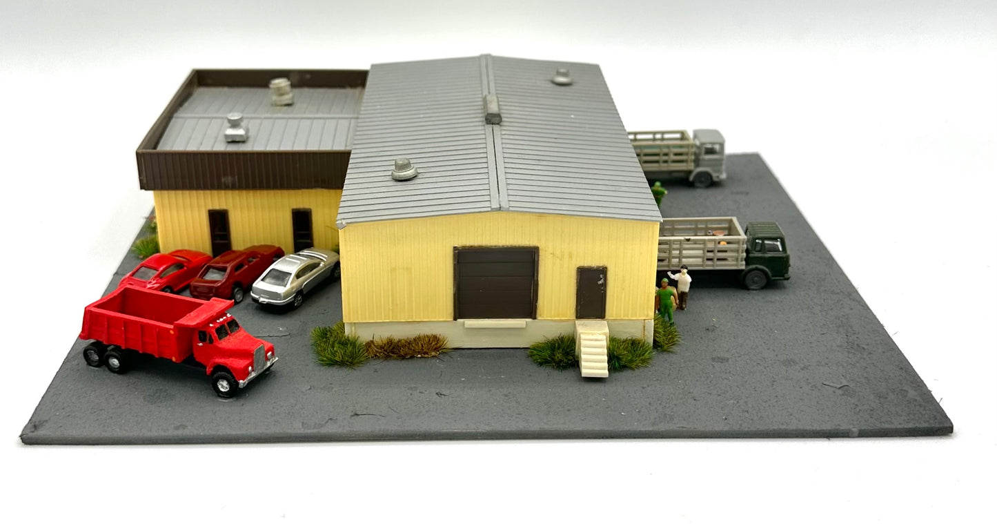 N Scale Custom, Industrial Warehouse  Diorama