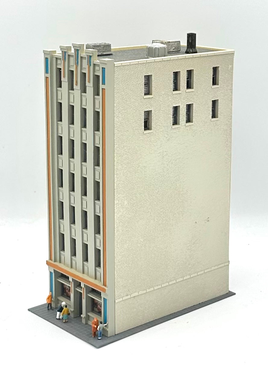 Lunde N Scale Juno Watt Electric Co. 7 Story Custom Painted /Weathered Tower Block&nbsp;