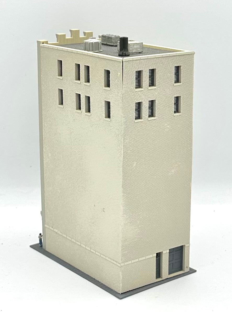 Lunde N Scale Juno Watt Electric Co. 7 Story Custom Painted /Weathered Tower Block&nbsp;