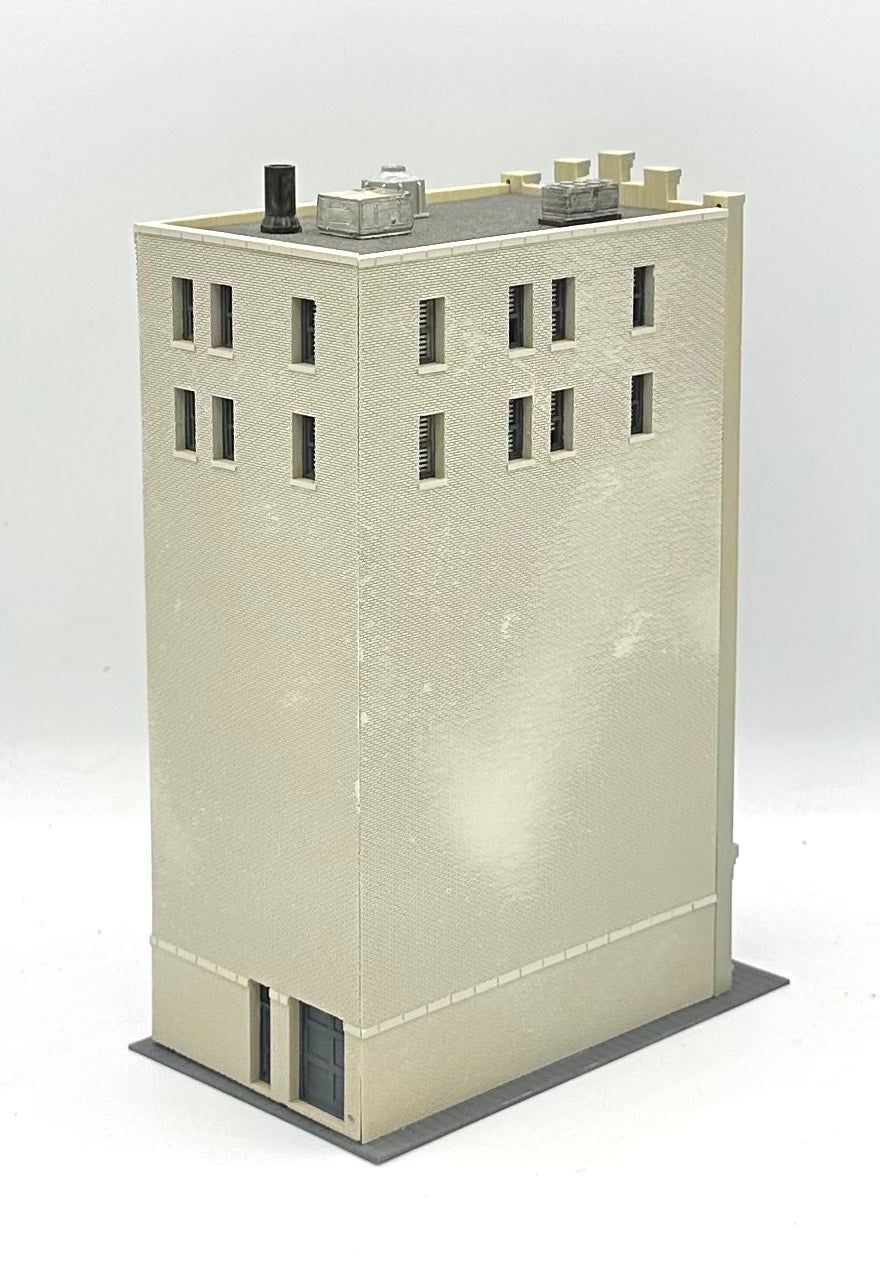 Lunde N Scale Juno Watt Electric Co. 7 Story Custom Painted /Weathered Tower Block&nbsp;