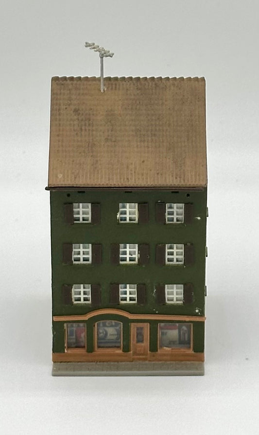 Kibri Z Scale 4-Story German Style House Fully Assembled Lighted
