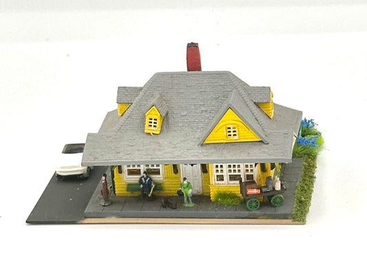 N Scale Custom Country Train Station Diorama Fully assembled