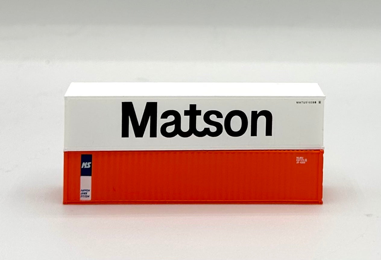 Deluxe N Scale Matson/Nippon Liner System 40' High Cube  Containers 2 pc.