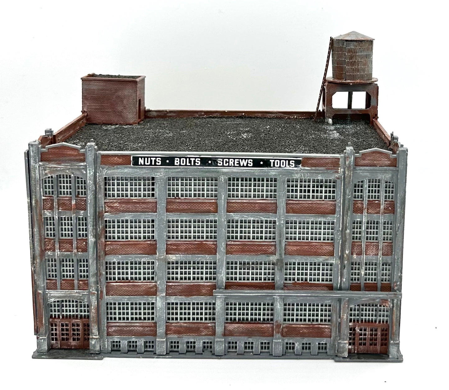 Walthers N Scale Old Rundown 5- 5-Story Warehouse Custom Painted & Weathered