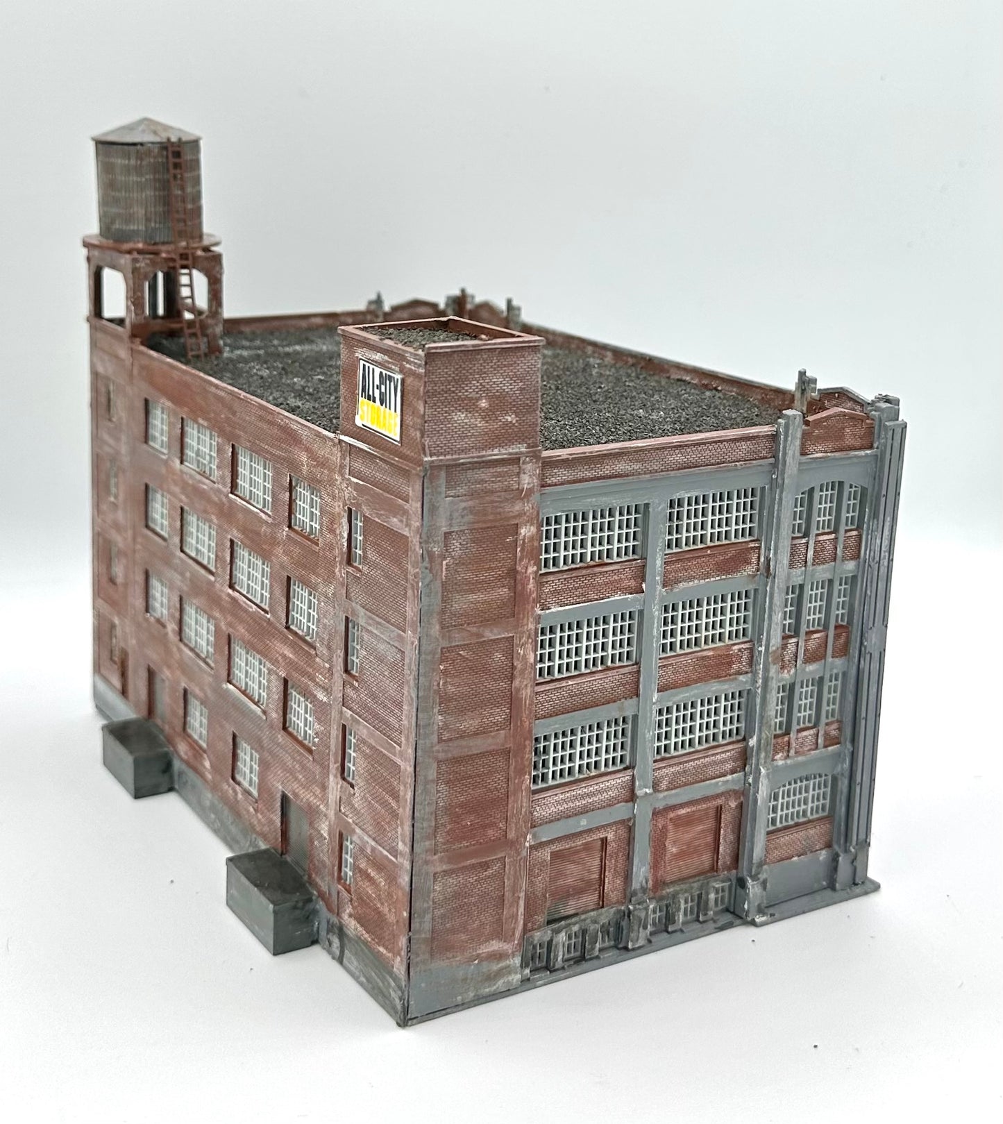 Walthers N Scale Old Rundown 5- 5-Story Warehouse Custom Painted & Weathered