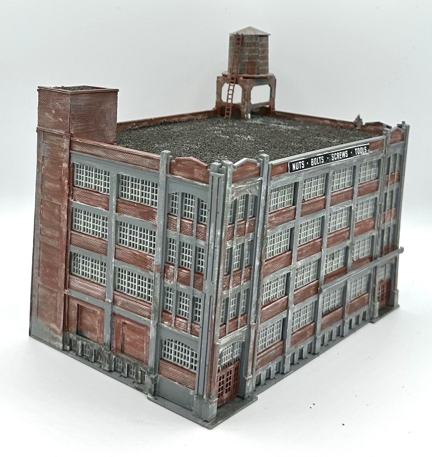 Walthers N Scale Old Rundown 5- 5-Story Warehouse Custom Painted & Weathered