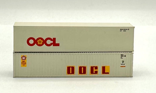 Deluxe N Scale OOCL  40' High Cube  Containers 2 pc.