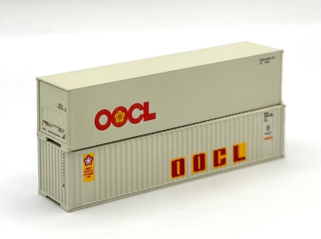 Deluxe N Scale OOCL  40' High Cube  Containers 2 pc.