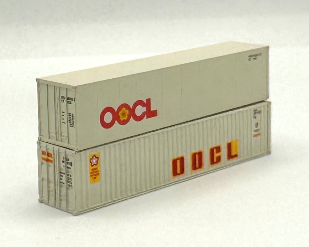 Deluxe N Scale OOCL  40' High Cube  Containers 2 pc.