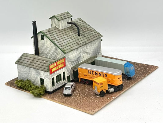N Scale;Custom Built "Quality Furniture Manfacturers" Diorama
