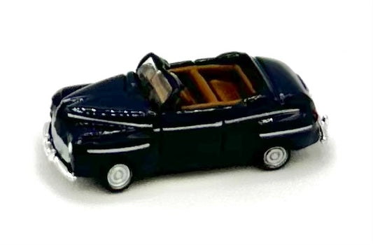 CMW N Scale  Die Cast 1940's Ford Convertible Dark Blue